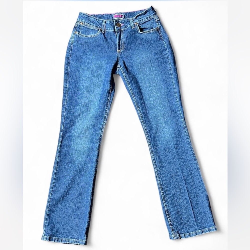 Wrangler Premium Patch Women’s Size 5/6x 32 Low Rise Straight Leg Jeans